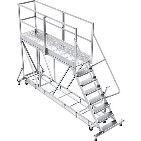 Piattaforma con ruote 7 gradini - Altezza massima di lavoro 3.40m - PTF2507-PT-KRE