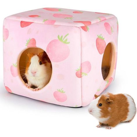 Piggy Hideaway - Machine-Washable Piglet Home Decor - Strawberry Pet Bed Basket