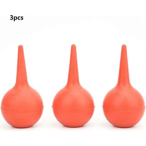 3 Stück 30 ml Gummi-Ohrwaschbälle, Blas- und Saugbälle für Labore, Laborgeräte