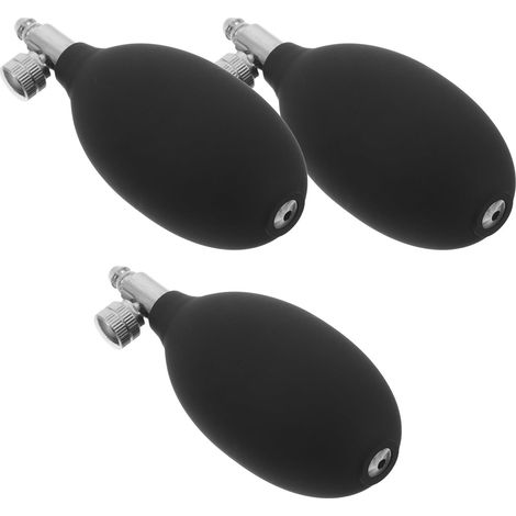 Pompe à Air 3pcs en PVC et Métal avec Valve 7mm, Compatible Appareils de Pression Artérielle, Usage Voyage et Soins à Domicile (1/5)