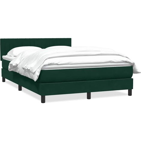 Sommier à lattes de lit et matelas vert foncé 160x220cm velours