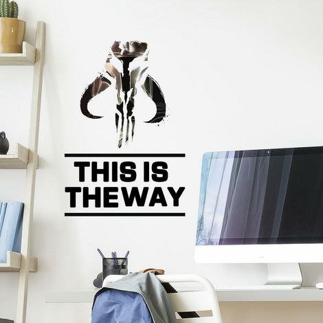 Sticker Mural Star Wars : The Mandalorian, logo -This is the way- (1/5)