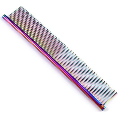Peigne pour animaux de compagnie (1 pièce) en acier inoxydable, pour chiens et chats, outil de démêlage et de toilettage pour petits, moyens et grands animaux, chats et chevaux.