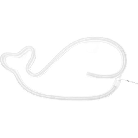 Lampe LED décorative en forme de baleine (1 pièce), néon, alimentation par piles et USB, double usage. (1/5)