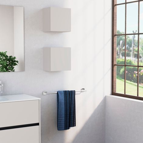 Inda - Pensile bagno con anta DX 30x30 cm - Perla Opaco (1/3)