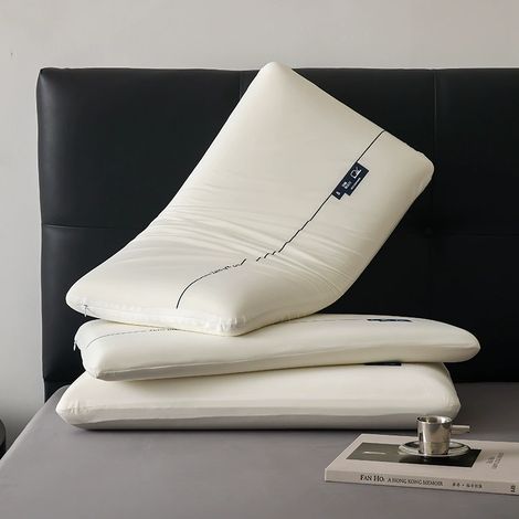 Coussin cervical à mémoire de forme 42x70x6 cm, 1 unité, mousse à rebond lent, oreiller ergonomique pour le cou et le dos, taille standard, confort optimal. (1/3)
