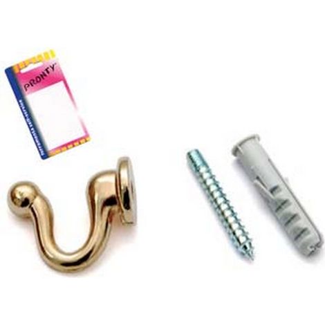 6BL GANCI RACCOGLITENDA MEDI ORO IN BLISTER - mm.30, in bl.2 pz.