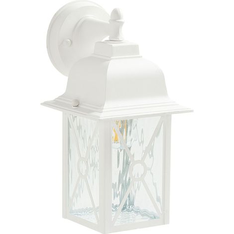 Lampada da parete in metallo bianco da esterno 30 cm Findon