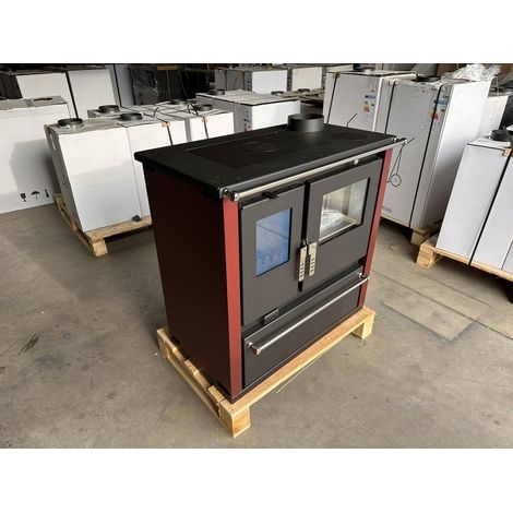 Cucina a Legna con Forno Inox Verso CS Plus 7.7 kW Bordeaux – Uscita Destra (1/5)