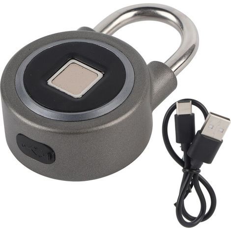 Smart fingerprint anti-theft padlock, keyless, waterproof, Bluetooth, app controlled, security (1/5)