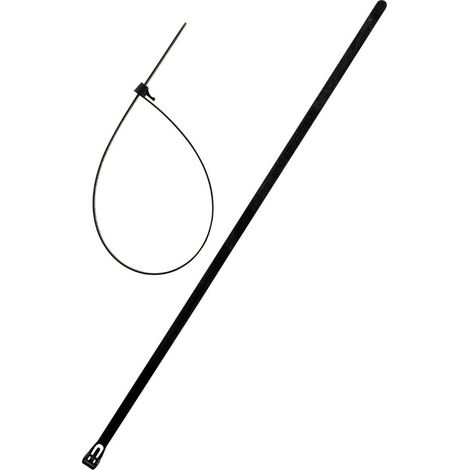 Lot de 10 colliers réutilisables 7,6x 370mm - Noir - Zenitech