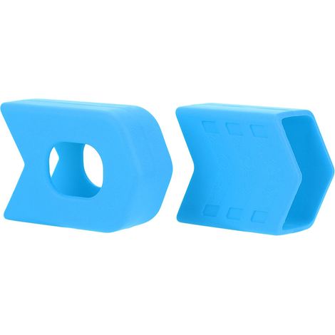 Manchon en Silicone Protecteur pour Poignée de Guidon de Vélo, Anti-Abrasion (Bleu) (1/5)