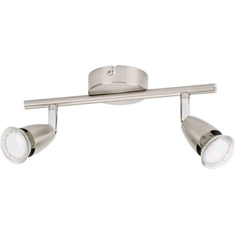 Spot LED GU10 2x3W Edelstahl gebürstet - Prolight