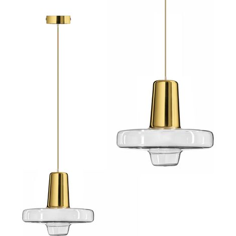 HÄNGELAMPE GLAS METALL GOLD LED APP553-1CP