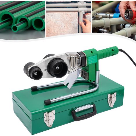 Soldadora de tuberías de agua de 1600 W, soldadora de tuberías de agua con pantalla, herramientas para soldar tuberías, equipo para soldar tuberías, base en U con alfombrilla antideslizante. (1/5)