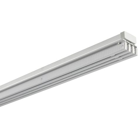 GARDINIA Set Completo per Tende a Pannello, Emia, Binario a 2 Vie, Scorrimento a Destra, Accessori Inclusi, Estensibile, 140-225 cm, Alluminio (1/5)