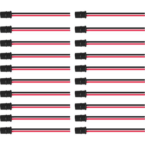 T10 W5W LED-Lampenfassungen, vorverdrahteter Kabelbaum-Sockeladapter, Gummi-Lampenfassung, C-Lampenfassung mit weichem Gummi, 20 Stück, passend für Autos, Fahrräder, Roller, Anhänger