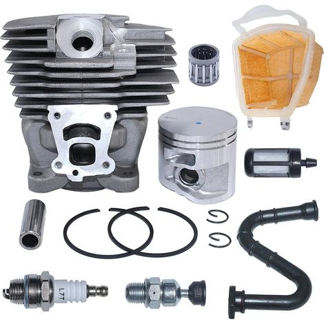 Kit de cylindre piston 47 mm pour tronçonneuse STIHL MS362 MS360 MS 07 MS271 MS180 pour Husqvarna 268 roulement à aiguilles/conduite de carburant/filtre à carburant/bougie d'allumage (1/5)