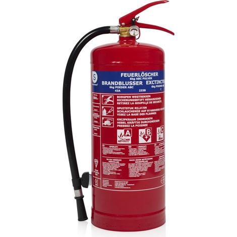 Smartwares Estintore a polvere - 6 kg - per incendi ABC - Adatto per veicoli e abitazioni - Con staffa di montaggio (1/5)
