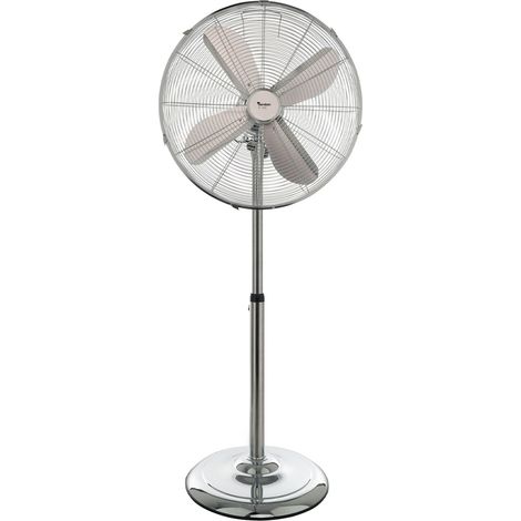 Ventilatore A Piantana 60W Colonna Regolabile In Acciaio Silver Jordan Casa V309 (1/5)