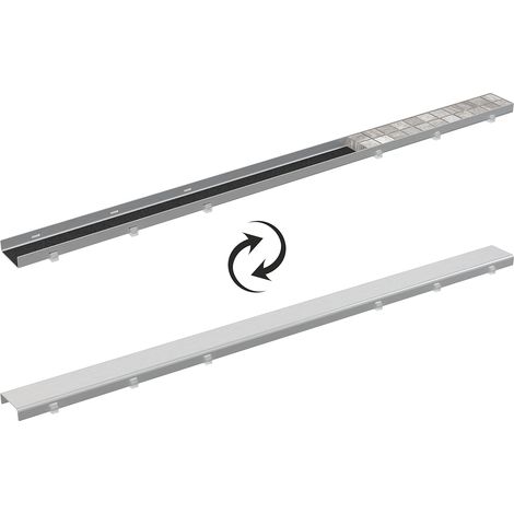 Alcadrain Duschrost OPTION doppelseitig Stahl oder Fliesenverlegung 550 mm (1/2)
