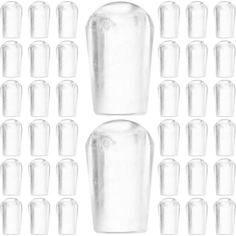 50 Pieces Protectors Home Hangers Covers Pieces Rubber Thread Clear