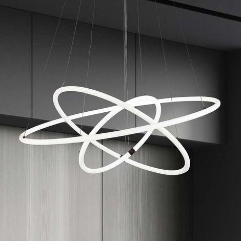 [GEBRAUCHT] B-Ware searchlight Hängeleuchte Pendelleuchte LED Acryl dimmbar weiß Revolve 3 flammig (1/2)