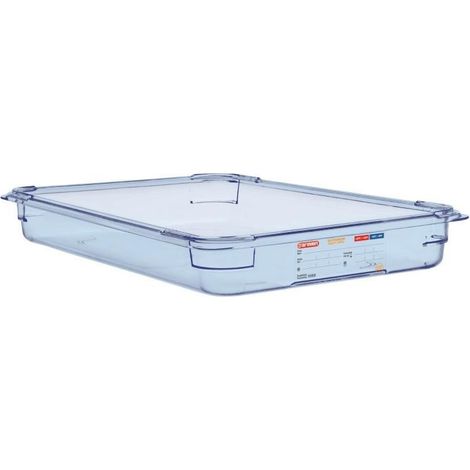 Boîte hermétique bleue en ABS sans BPA GN1/1 65mm - 530 x 325 x 65 mm - ARAVEN