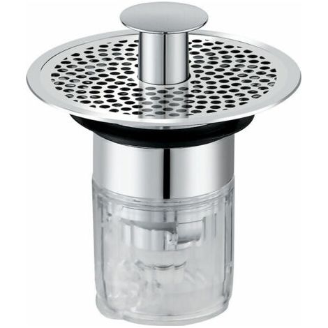 Bonde Lavabo Universel, Bouchon de Lavabo Pop-Up, Bonde de Lavabo avec crépine Anti-colmatage, Bouchon Lavabo Universel avec Valve à Eau magnétique 34-37mm (1/4)