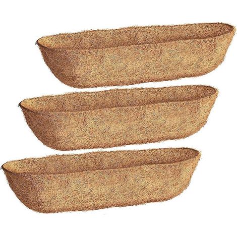 30 Zoll 3er-Pack Trog-Einlagen, Kokosfaser für Wandkörbe