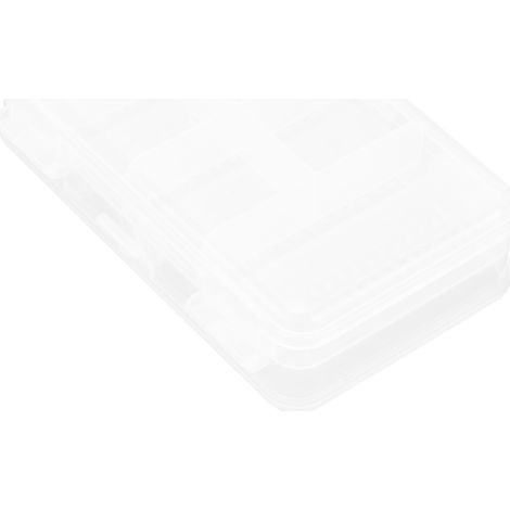 Clear Compartment Plastic Organizer Grid Storage Box Rhinestone Accessory Storage Container (1/5)