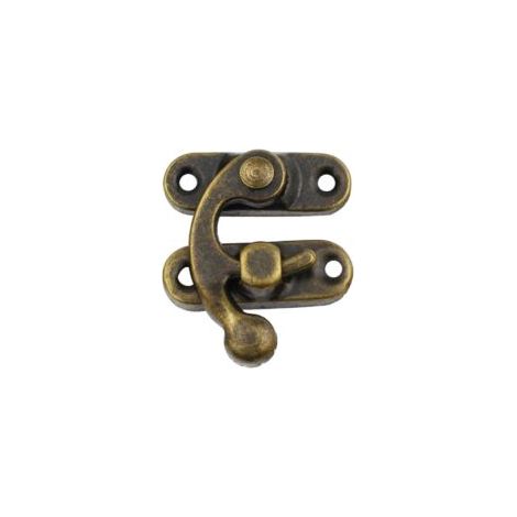 Juego de 20 pestillos de estilo antiguo, color bronce, con brazo giratorio izquierdo - Crezuo