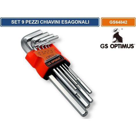 SET DI 9 CHIAVINI ESAGONALI CON MISURE MISURA DA 10-1.5MM (1/2)