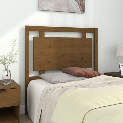 Cabecero de cama madera maciza pino marrón miel 95,5x4x100 cm vidaXL (1/5)