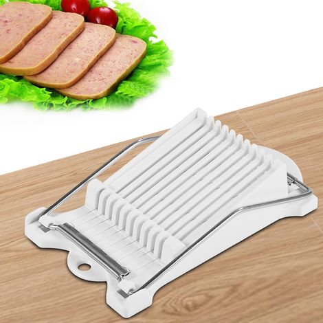 Lot de 2 coupeurs inox à charcuterie, jambon, œuf dur et fromage, outil de cuisine multifonction (1/5)