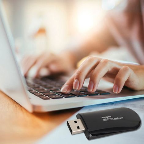 Carte Wi-Fi ZAPO W60S 300 Mbps, adaptateur réseau sans fil sécurisé WPA2, connexion intelligente