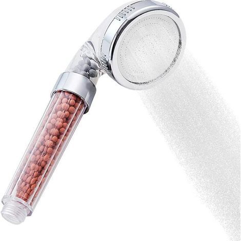 3 Adjustable Modes High Pressure Anti-Limescale Shower Head Filter Water Saving Replaceable Shower Head Lonic Filtration System Shower Head for Bathroom and Toilet (1/5)