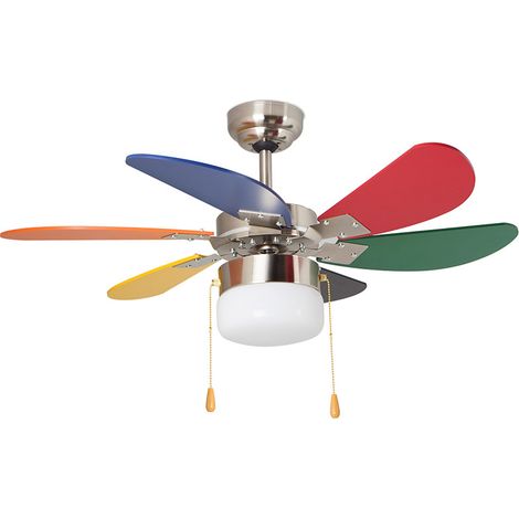 Orbegozo ventilador de techo con luz CC 65085, 3 velocidades, 6 aspas, 85 cm diámetro, sistema ventilación reversible, 45 W (1/4)