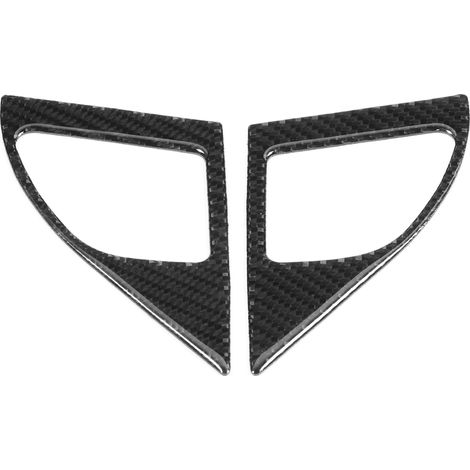 2 Garnitures de Haut-parleur de Porte Intérieur en Fibre de Carbone, Kit de 2 pour Voiture, Compatible Mitsubishi Lancer DE ES 2008-2016, Côté Gauche et Droit, Habillage Auto (1/5)
