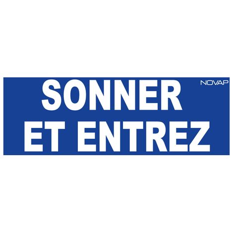 Panneau Sonnez et entrez - Rigide 330x120mm - 4140353