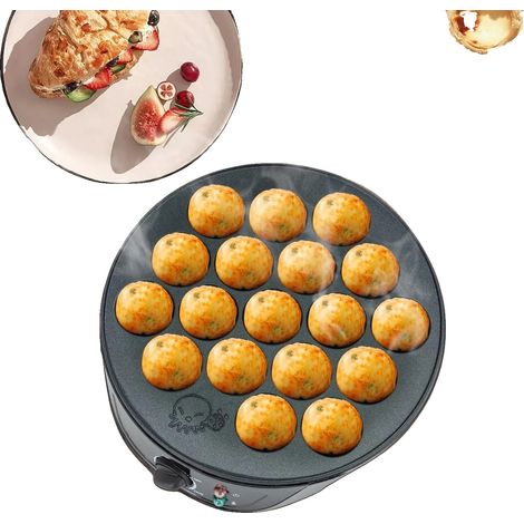 Appareil à Takoyaki Électrique, 750W de Puissance, 18 Trous de Cuisson, Surface Antiadhésive, Design Compact, Polyvalent pour les En-cas (1/5)