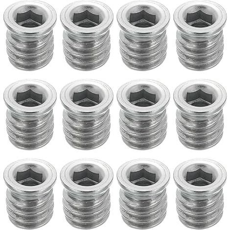 12Pcs Inserts Filetés Écrous M5x12mm 304 Acier Inoxydable (1/5)