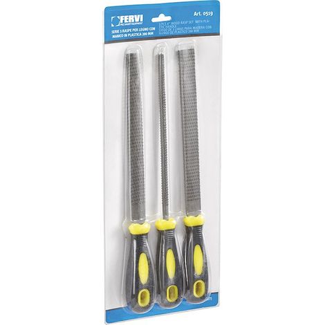 Jeu de 3 rapes a bois 200 mm avec manche en plastique 0519 (1/2)
