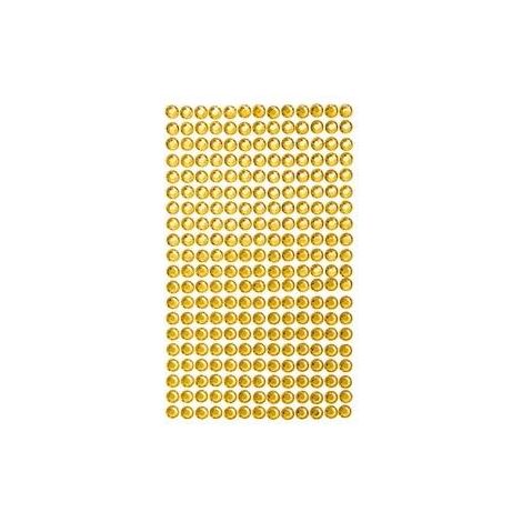 Selbstklebende Kristalle gelb 6 mm 260 Stück
