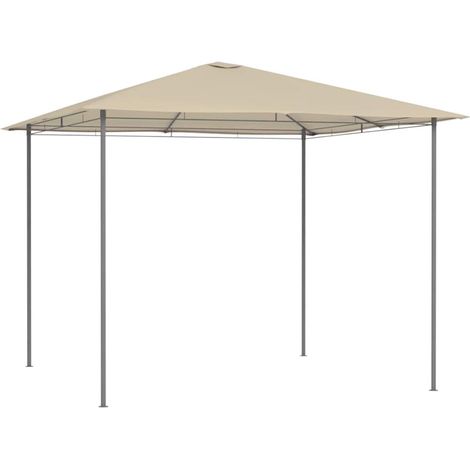 Gazebo da Giardino 3x3 cm Sabbia per Esterno Copertura in Poliestere Resistente (1/4)