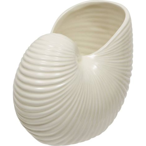 Vaso ocea shell in dolomite 22x14x18,5 cm bianco - Atmosphera créateur d'intérieur (1/3)