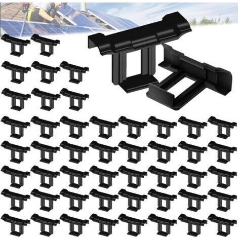 Lot de 50 clips de drainage de l'eau pour panneau solaire : clips de nettoyage pour panneau solaire, clips de drainage 40 mm, clip d'élimination des boues (1/4)