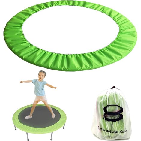 Housse de ressort pour mini-trampoline 36 pouces, coussin de sécurité pour petit trampoline rond à 6 trous, en tissu Oxford résistant aux déchirures, anti-vibrations, facile à installer, plusieurs cou (1/5)
