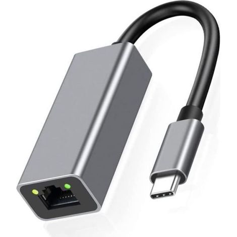 Bstepompre Port de Type C vers RJ45 USB C 1000 Mbps Adaptateur LAN USB-C vers RJ45 Carte RéSeau de Type C Ethernet USB A607 (1/4)