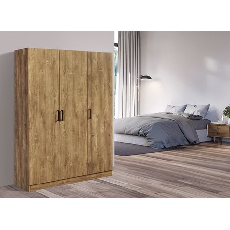 Armoire contemporaine 120 cm chêne denver Willy (1/3)